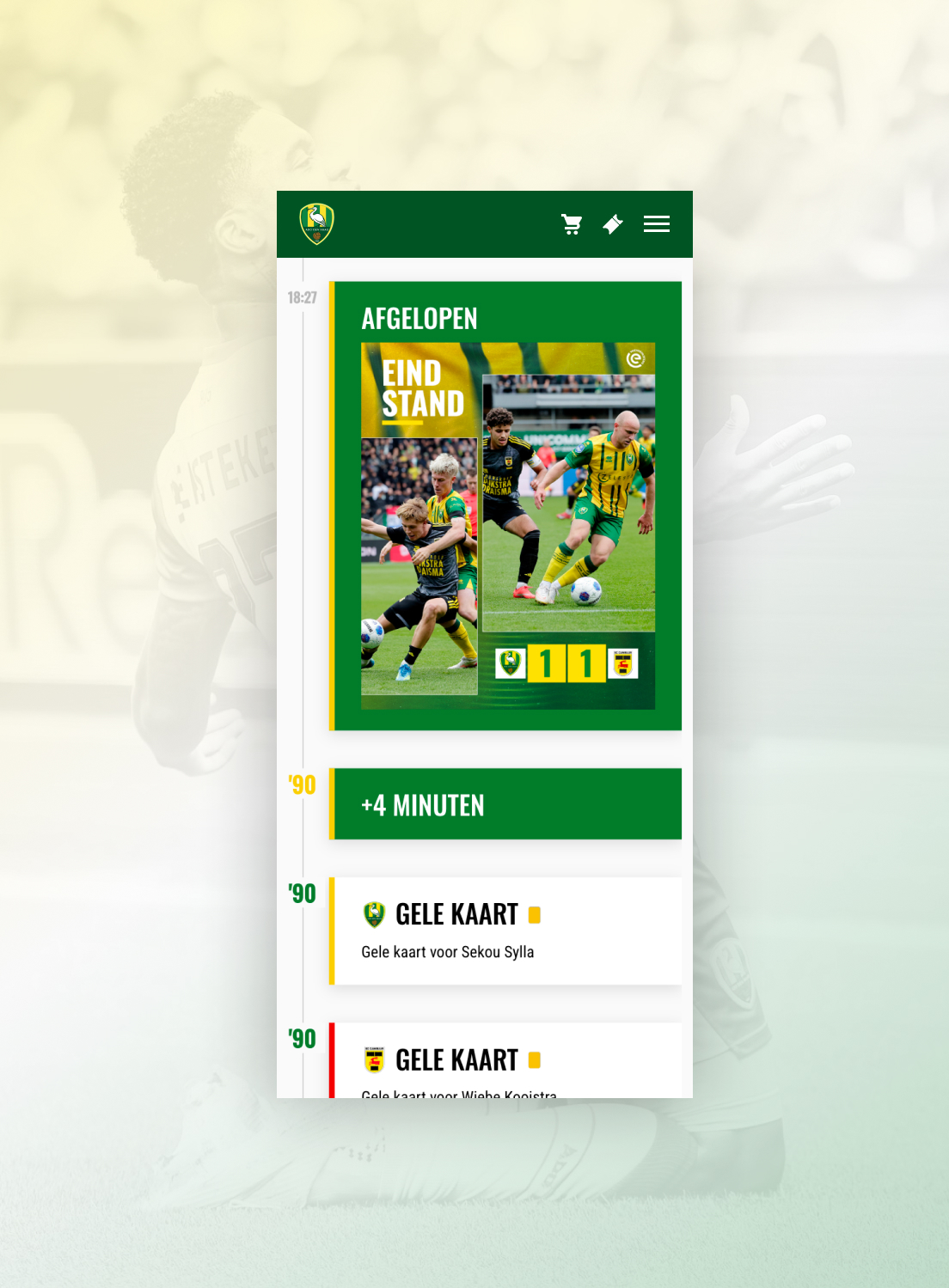 Digitale fanbeleving rondom elke ADO Den Haag-wedstrijd.